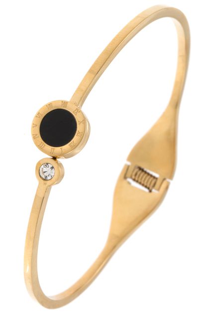 ANDREA BIJOUX, ROUND ETCHED ROMAN NUMERAL HINGE BAN, D08-077-158329