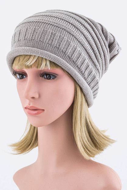 ARTINI ACCESSORIES, Raised Knit Slouchy Beanie, 128-EMH1070