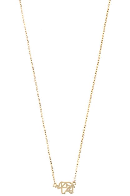 ANDREA BIJOUX, ELEPHANT CUT OUT PENDANT NECKLACE , C06-063-157712