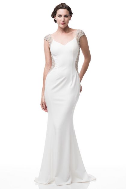 AG STUDIO, V-Neck Cap Sleeve Evening Dress, RRW5455