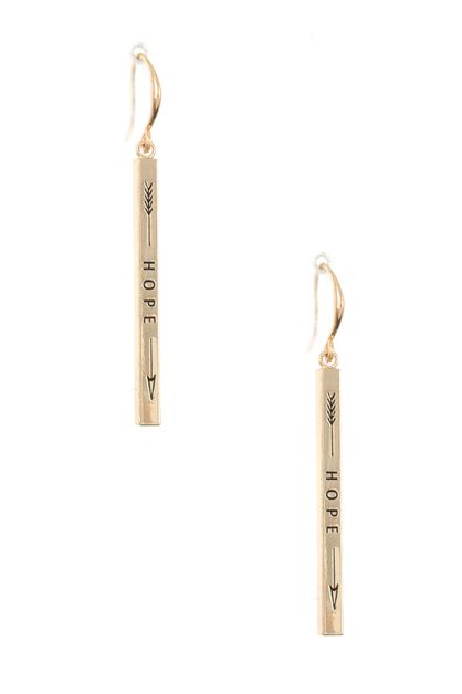ANDREA BIJOUX, HOPE ACCENT DANGLE BAR EARRING, B03-010-155902