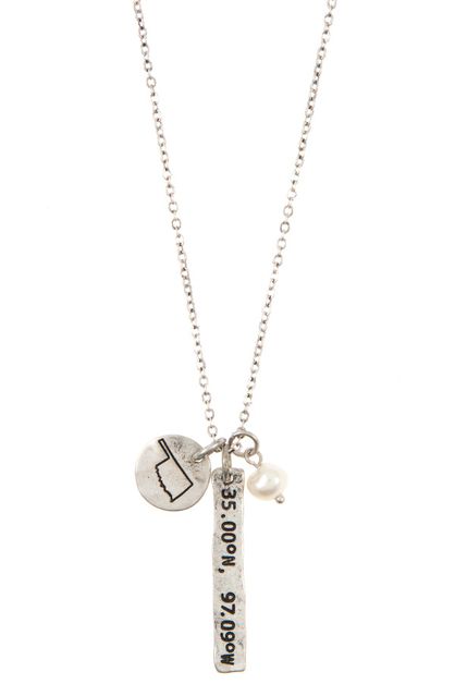 ANDREA BIJOUX, OKLAHOMA STATE PENDANT ACCENT NECKLA, A23-081-158954