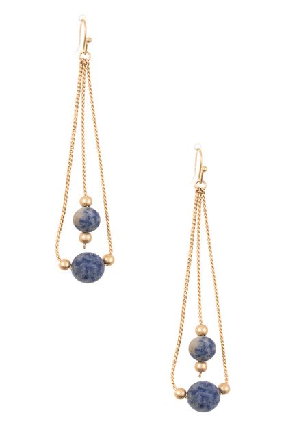 ANDREA BIJOUX, DROP BEAD CHAIN DANGLE EARRING, B09-071-158706