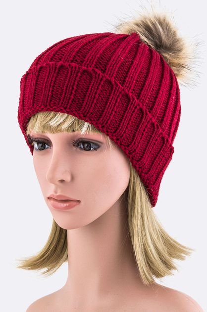 LA JEWELRY PLAZA, PomPom Fashion Beanie, 128-EMH8618-BQT