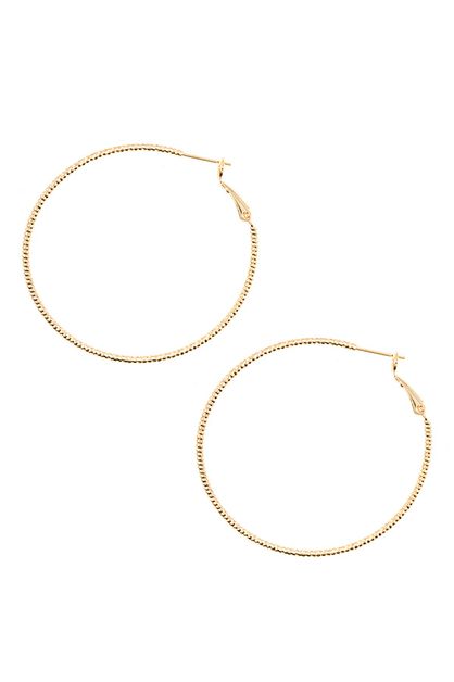 ANDREA BIJOUX, TWIST DETAILED HOOP EARRING , B10-130-78215
