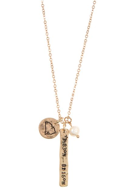 ANDREA BIJOUX, SOUTH CAROLINA ETCHED STATE PENDANT, A27-075-158956