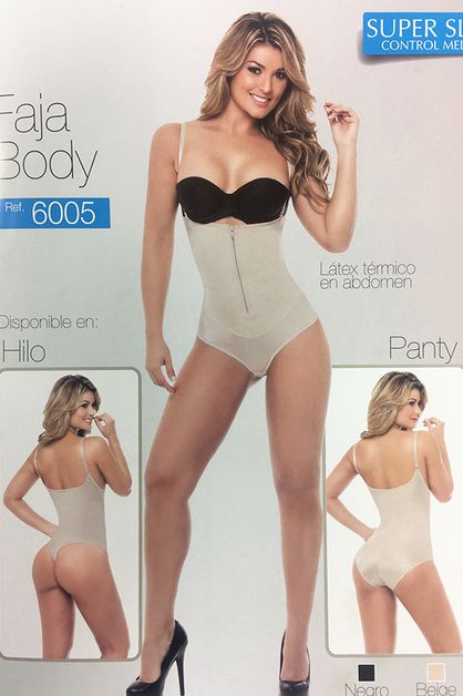 DONNA DI CAPRI, Zipper and Hook Compression Thong, BM-6005A