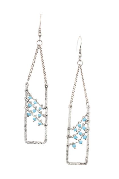 ANDREA BIJOUX, BEAD CHAIN ACCENT DROP EARRING, B02-100-115148