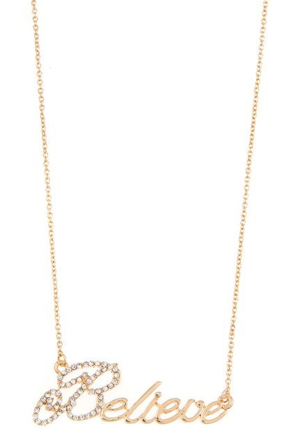 ANDREA BIJOUX, BELIEVE PENDANT NECKLACE, A04-085-158814