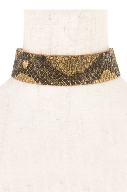 ANDREA BIJOUX, WIDE MIX PRINT CHOKER NECKLACE, A24-097-158827