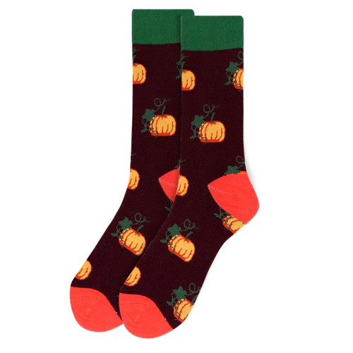 SELINI NY, Men Pumpkin Fall Novelty Socks , NVS19536-PUR