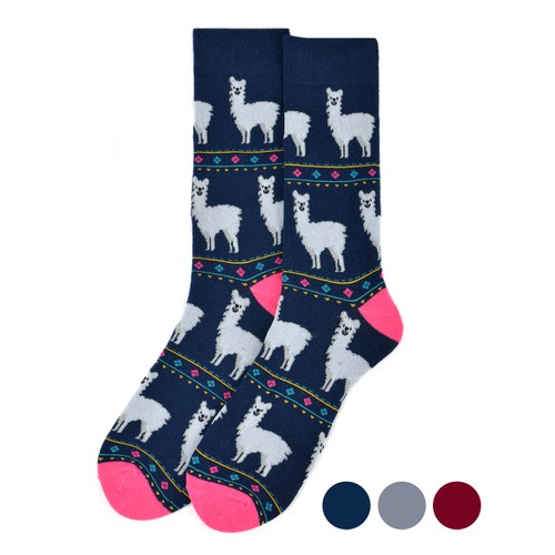 SELINI NY, Mens Alpaca Fun Novelty Socks, NVS19407