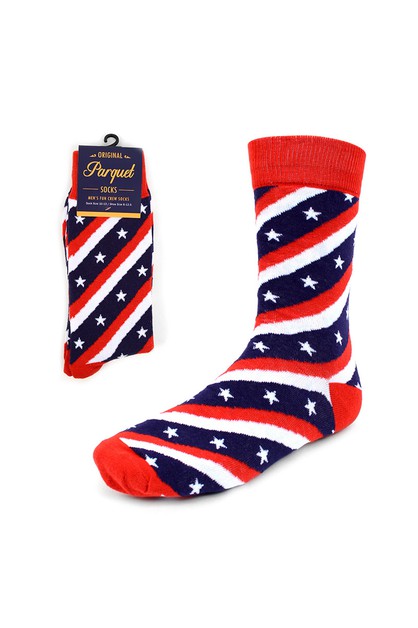 SELINI NY, Mens American Flag Novelty Socks, NVS1818-