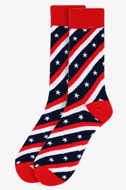 SELINI NY, Mens American Flag Novelty Socks, NVS1818--
