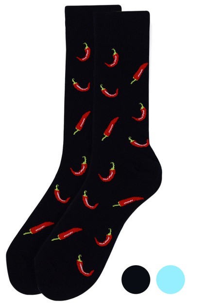SELINI NY, Mens Chili Pepper Premium Socks, NVPS2019