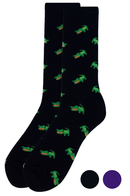 SELINI NY, Mens Crocodile Premium Socks, NVPS2016