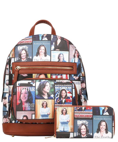 Princess Purse, 2 in 1 Kamala Harris Backpack Wallet, HA-8730W-3