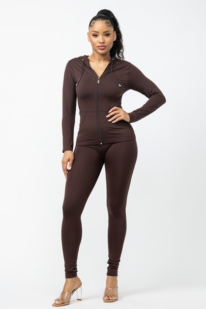 JULIA, Hoodie Side Pocket And Leggings Set, undefined