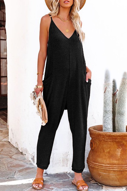 SHIYING FASHION, Textured Pocketed Casual Jumpsuit, LC6411634-2