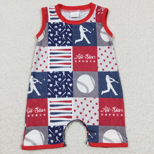Yawoo Garments, baby toddler boy baseball romper, SR0356