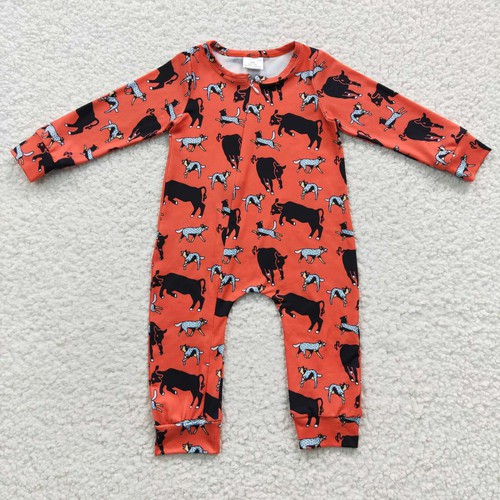 Yawoo Garments, western zipper toddler kids romper, LR0342