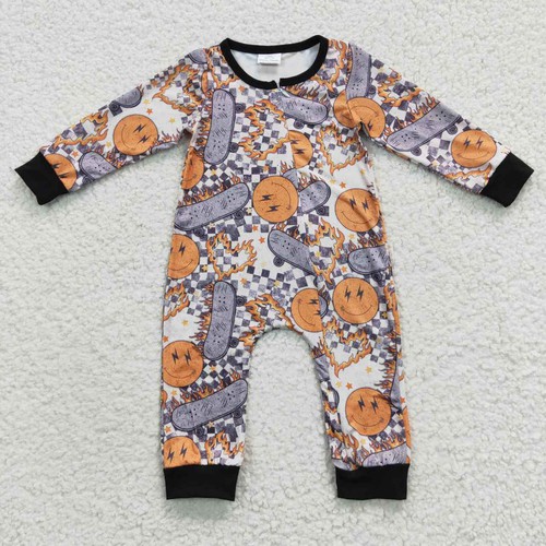 Yawoo Garments, baby infant smile boy zip up romper, LR0305