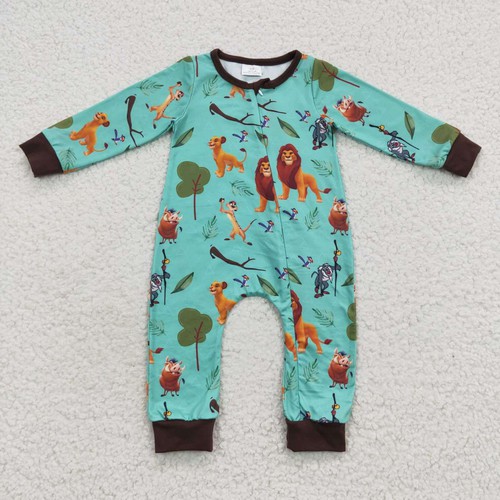 Yawoo Garments, infant lion cartoon boy romper, LR0486