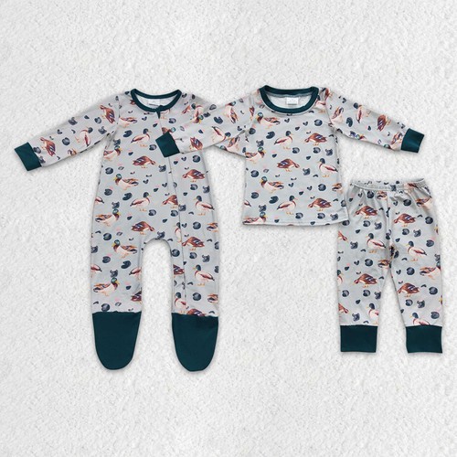 Yawoo Garments, toddler boy sleep zip duck romper, LR0418