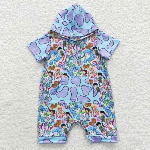 Yawoo Garments, infant baby romper cartoon hoodie, SR0405