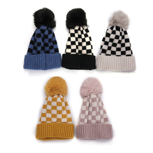 Mehers - The Label, Kids checkered knit hats, Os89839944