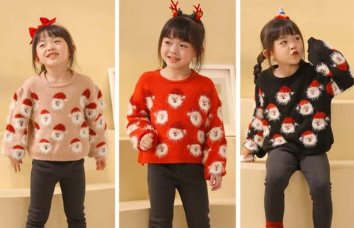 Mehers - The Label, Kids fuzzy Christmas sweater, Os7w98e83
