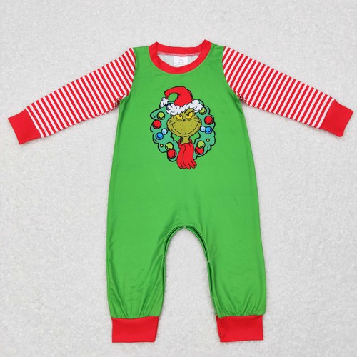 Yawoo Garments, Christmas boy clothes grinch romper, LR0579