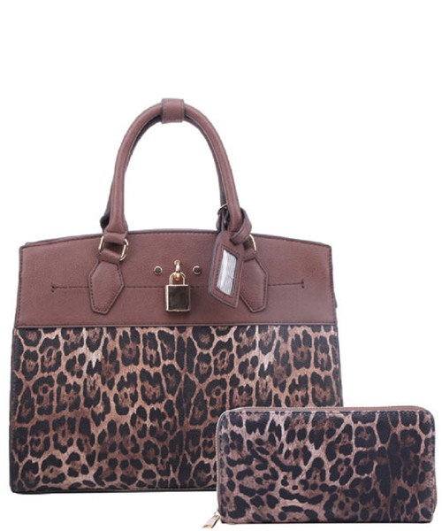 Princess Purse, Leopard Padlock 2-in-1 Satchel, LE1099W-3