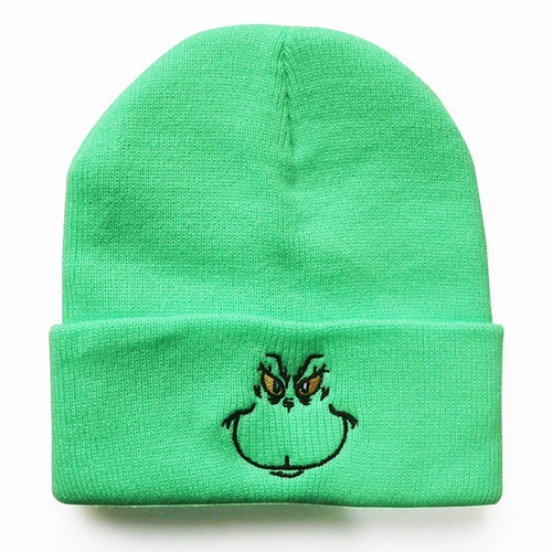 Mehers - The Label, Xmas embroidered grinch beanies, OS90299303