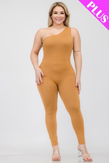 CAPELLA APPAREL, Plus One Shoulder Jumpsuit, BP3515X_E