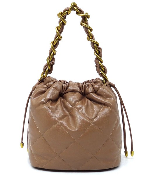 Princess Purse, Quilted Chain Link Bucket Bag, CJF114