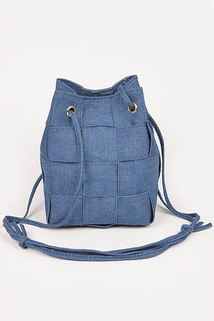 3AM, Braided Denim Bucket Bag, HPC6010