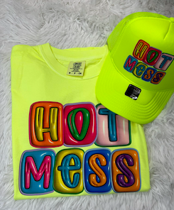 MidWest Tees, Hot Mess 3D Squares Tee, HotMess3DSquaresTee