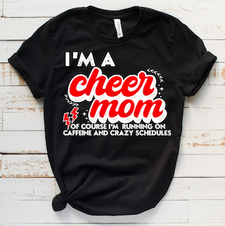 MidWest Tees, Cheer Mom Red, CheerMomRed