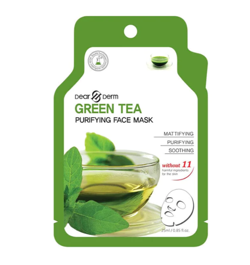 ICONIC TRADE, GREEN TEA PURIFYING AMPOULE FACE MASK 25ML, DDM-GreenTea