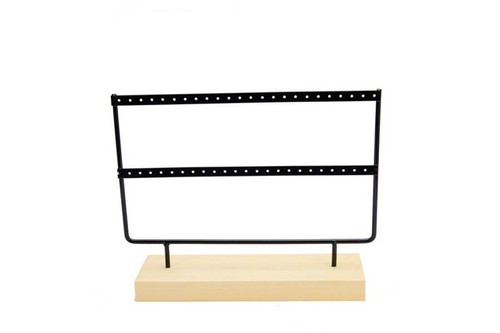 NIMA Accessories Inc, Metal Jewelry Display with Wooden Base, DR392B