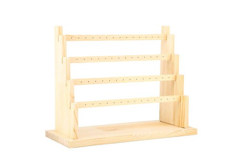 NIMA Accessories Inc, Wooden 4 Bars Jewelry Earring Display, DR0449