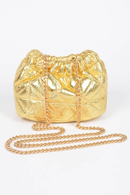 3AM, Quilted Metallic Bucket Bag, HPC6141