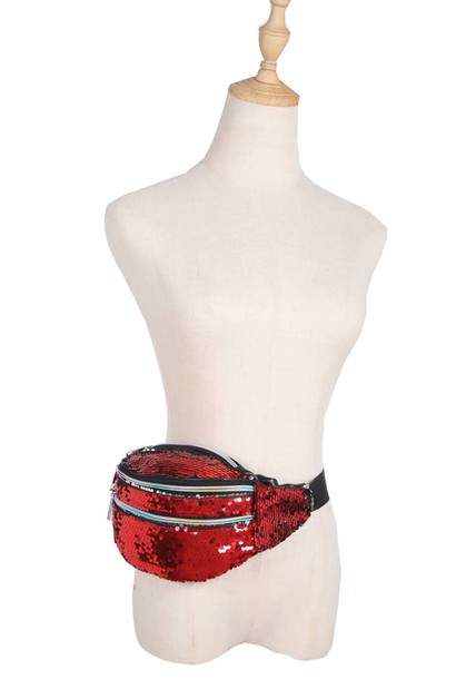 NIMA Accessories Inc, Sequined  Half Moon Fanny Pack, BT0188R