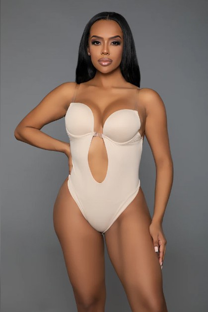 DONNA DI CAPRI, Plus Size Looking Curvy Bodysuit Shaper, BW-2348X