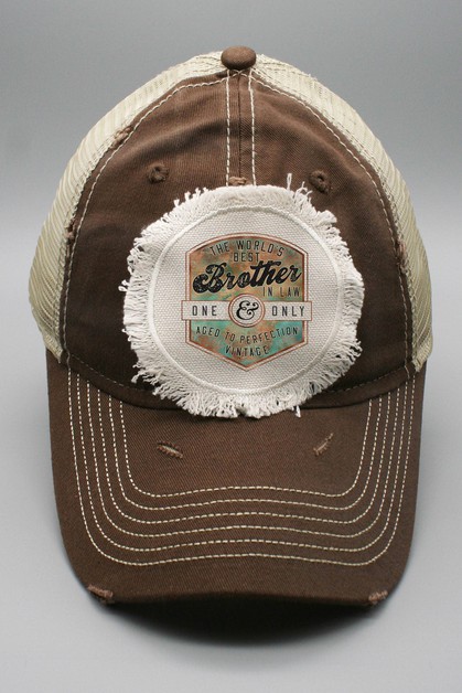 CALI BOUTIQUE, Brother One Only Aged To Perfection Trucker Patch Hat, 79122H