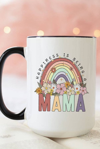 CALI BOUTIQUE, Mom Gifts Happiness is Being Called Mama Coffee Mug Cup, 964224c