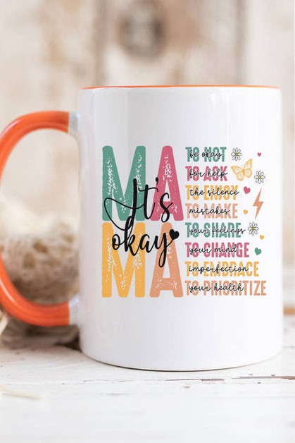 CALI BOUTIQUE, Mom Gifts Mama It`s Okay Stack Coffee Mug Cup, 968224c