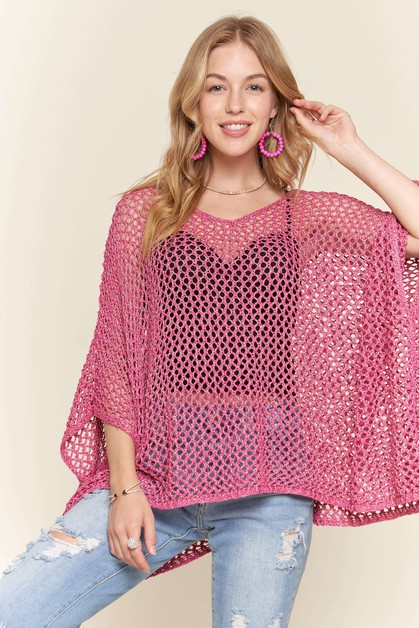 ADORA, CESW3218 - FISHNET PONCHO COVER UP, CESW3218_K09