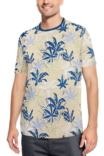 WEIV, All Over Print Tropical Short Sleeve Tshirt Tee, AP10